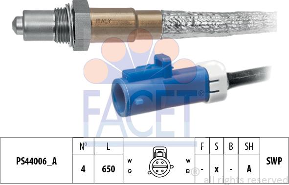 FACET 10.8300 - Sonda lambda www.autoricambi360.it