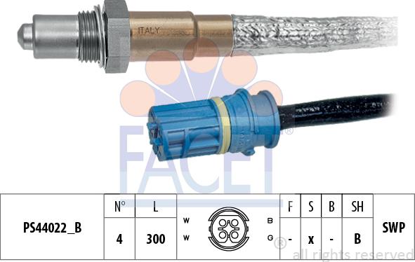 FACET 10.8383 - Sonda lambda www.autoricambi360.it