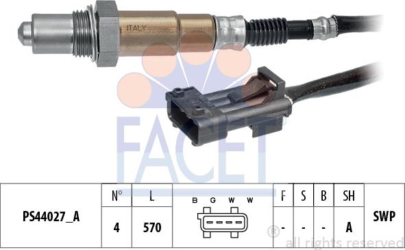 FACET 10.8334 - Sonda lambda www.autoricambi360.it