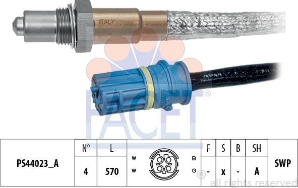 FACET 10.8325 - Sonda lambda www.autoricambi360.it