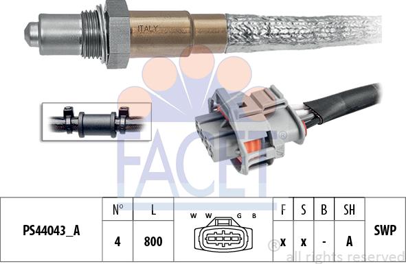 FACET 10.8322 - Sonda lambda www.autoricambi360.it