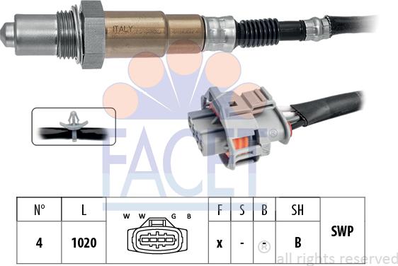 FACET 10.8378 - Sonda lambda www.autoricambi360.it