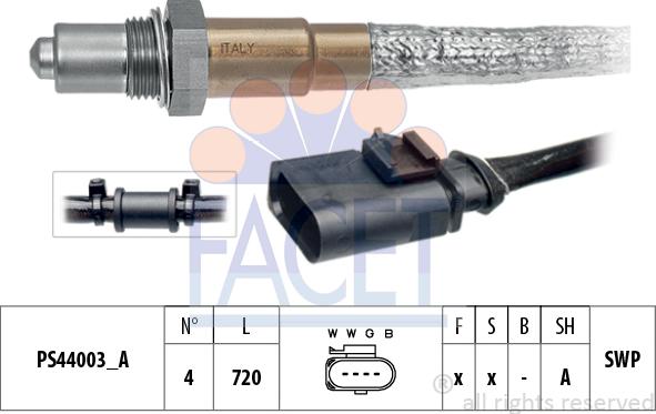 FACET 10.8244 - Sonda lambda www.autoricambi360.it