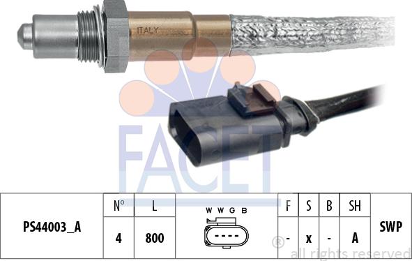FACET 10.8250 - Sonda lambda www.autoricambi360.it