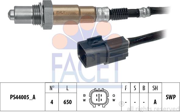 FACET 10.8262 - Sonda lambda www.autoricambi360.it