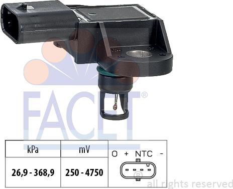 FACET 10.3413 - Sensore pressione aria, Aggiustaggio altimetrico www.autoricambi360.it