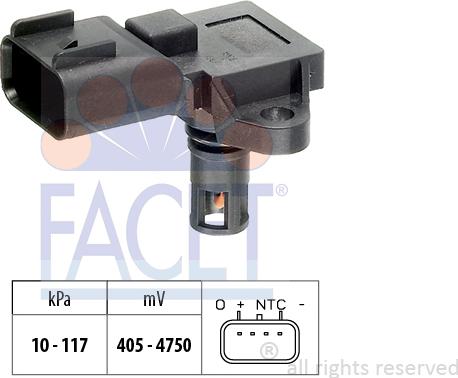 FACET 10.3097 - Sensore pressione aria, Aggiustaggio altimetrico www.autoricambi360.it