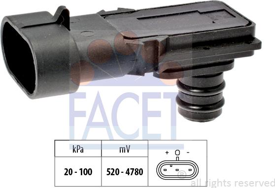 FACET 10.3023 - Sensore pressione aria, Aggiustaggio altimetrico www.autoricambi360.it