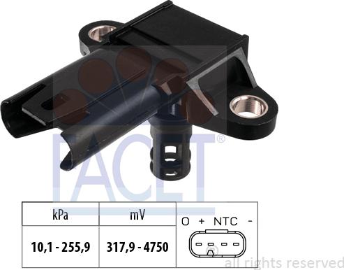 FACET 10.3161 - Sensore pressione aria, Aggiustaggio altimetrico www.autoricambi360.it