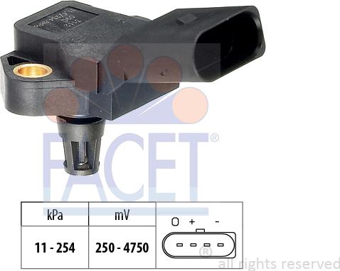 FACET 10.3112 - Sensore pressione aria, Aggiustaggio altimetrico www.autoricambi360.it