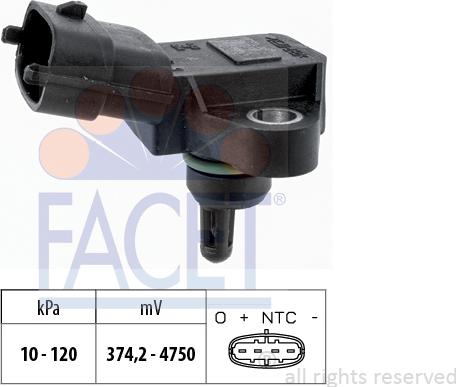 FACET 10.3180 - Sensore pressione aria, Aggiustaggio altimetrico www.autoricambi360.it