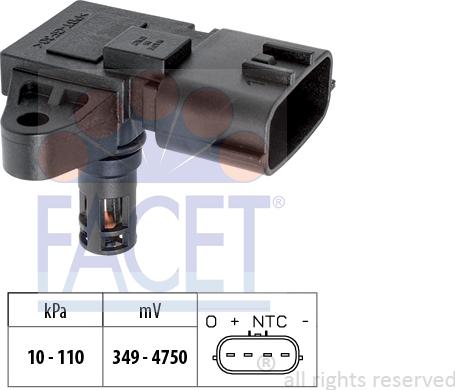 FACET 10.3126 - Sensore pressione aria, Aggiustaggio altimetrico www.autoricambi360.it