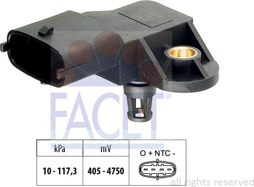 FACET 10.3171 - Sensore pressione aria, Aggiustaggio altimetrico www.autoricambi360.it