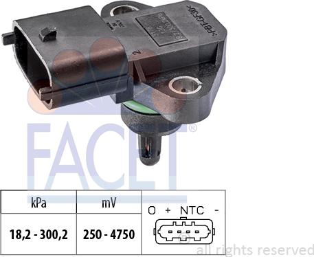 FACET 10.3178 - Sensore pressione aria, Aggiustaggio altimetrico www.autoricambi360.it