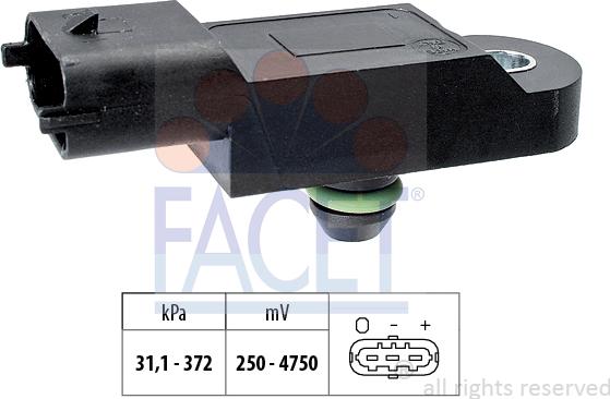 FACET 10.3177 - Sensore pressione aria, Aggiustaggio altimetrico www.autoricambi360.it