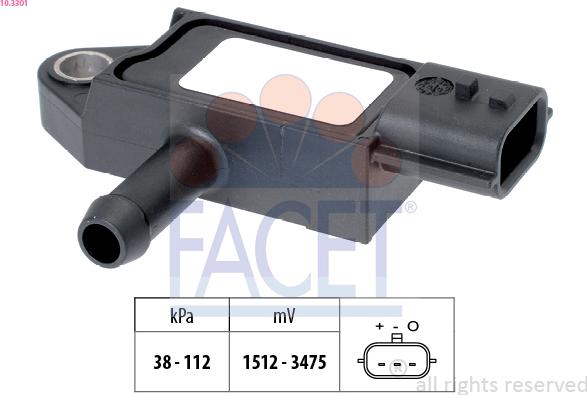 FACET 10.3301 - Sensore pressione aria, Aggiustaggio altimetrico www.autoricambi360.it