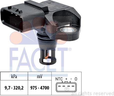 FACET 10.3385 - Sensore pressione aria, Aggiustaggio altimetrico www.autoricambi360.it