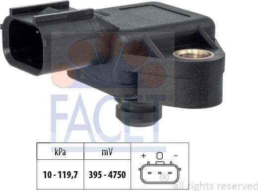FACET 10.3383 - Sensore pressione aria, Aggiustaggio altimetrico www.autoricambi360.it