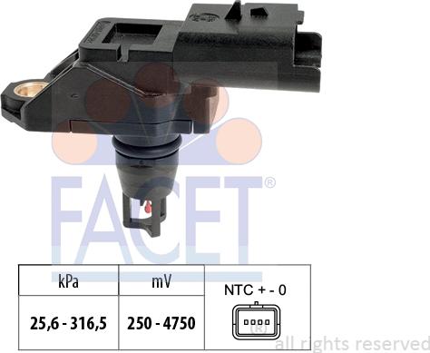 FACET 10.3335 - Sensore pressione aria, Aggiustaggio altimetrico www.autoricambi360.it