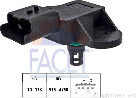 FACET 10.3320 - Sensore pressione aria, Aggiustaggio altimetrico www.autoricambi360.it