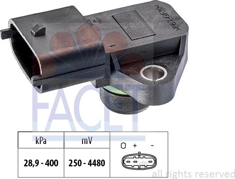 FACET 10.3249 - Sensore pressione aria, Aggiustaggio altimetrico www.autoricambi360.it
