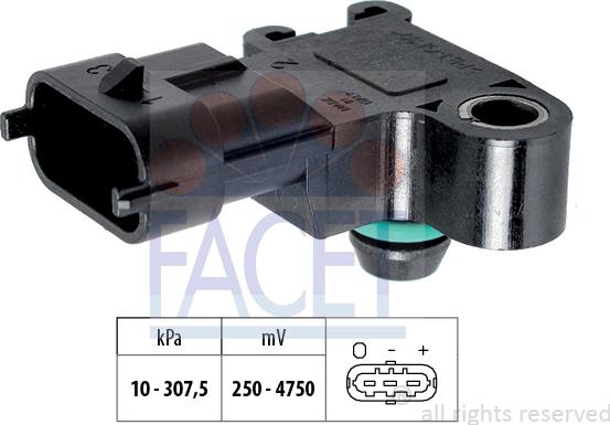 FACET 10.3244 - Sensore pressione aria, Aggiustaggio altimetrico www.autoricambi360.it