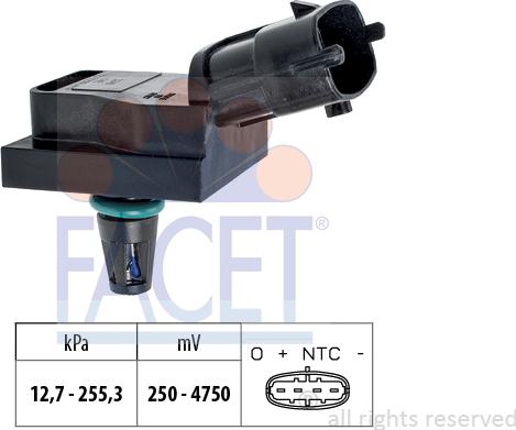 FACET 10.3246 - Sensore pressione aria, Aggiustaggio altimetrico www.autoricambi360.it