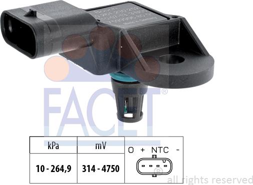 FACET 10.3242 - Sensore pressione aria, Aggiustaggio altimetrico www.autoricambi360.it