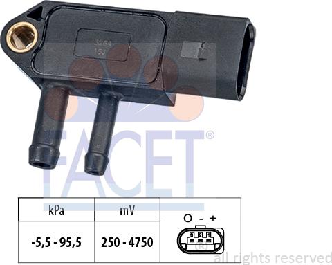 FACET 10.3264 - Sensore pressione aria, Aggiustaggio altimetrico www.autoricambi360.it