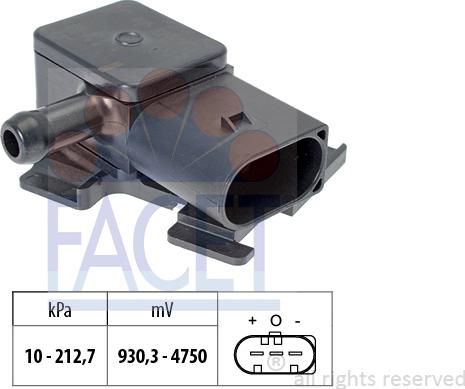 FACET 10.3283 - Sensore pressione aria, Aggiustaggio altimetrico www.autoricambi360.it
