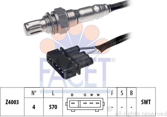 FACET 10.7192 - Sonda lambda www.autoricambi360.it