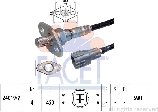 FACET 10.7372 - Sonda lambda www.autoricambi360.it