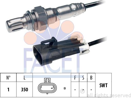 FACET 10.7287 - Sonda lambda www.autoricambi360.it