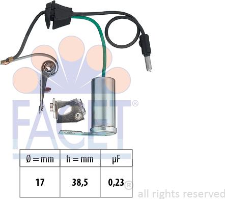 FACET 1.3691/26 - Kit contatti, Distributore di accensione www.autoricambi360.it