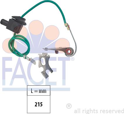 FACET 1.3691/22 - Kit contatti, Distributore di accensione www.autoricambi360.it