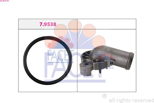 FACET 26.8557R - Flangia d. refrigerante www.autoricambi360.it