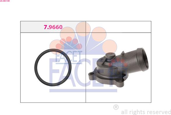 FACET 26.8614R - Flangia d. refrigerante www.autoricambi360.it
