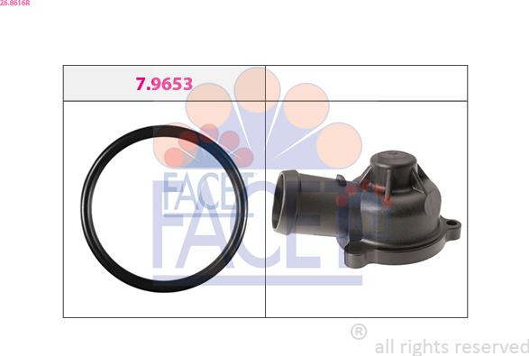 FACET 26.8616R - Flangia d. refrigerante www.autoricambi360.it