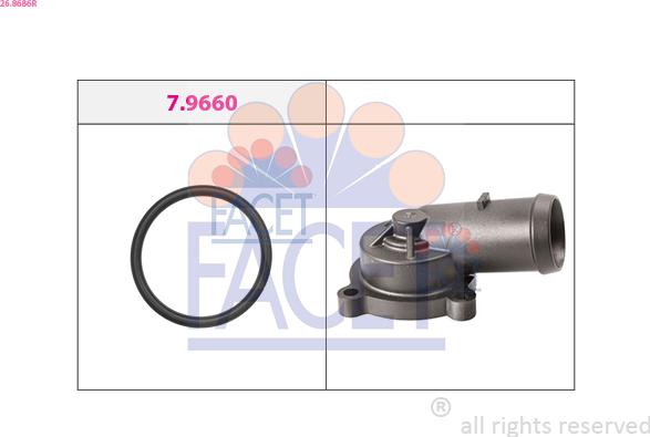 FACET 26.8686R - Flangia d. refrigerante www.autoricambi360.it