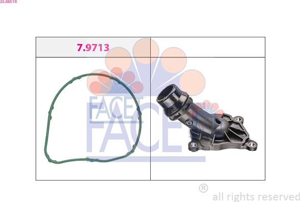 FACET 26.8851R - Flangia d. refrigerante www.autoricambi360.it