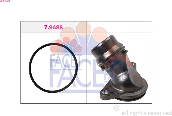 FACET 26.8757R - Flangia d. refrigerante www.autoricambi360.it