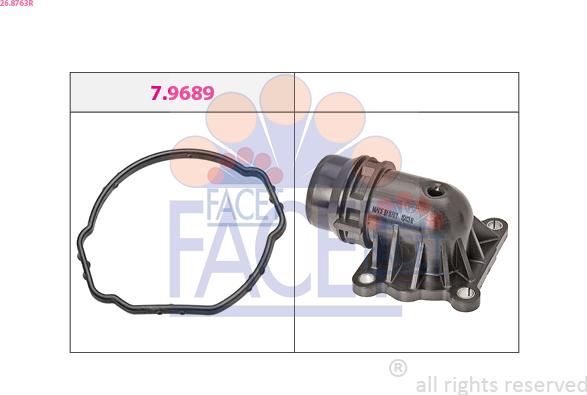 FACET 26.8763R - Flangia d. refrigerante www.autoricambi360.it