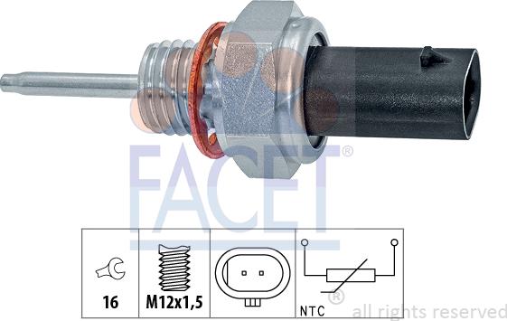FACET 22.0260 - Sensore, Temperatura gas scarico www.autoricambi360.it