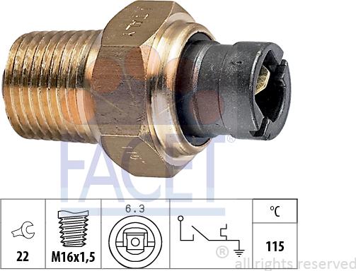 FACET 7.4000 - Sensore, Temperatura refrigerante www.autoricambi360.it