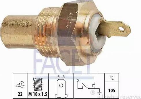 FACET 7.4014 - Sensore, Temperatura refrigerante www.autoricambi360.it