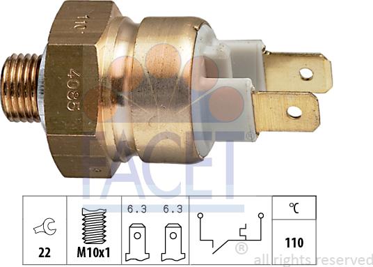 FACET 7.4085 - Sensore, Temperatura refrigerante www.autoricambi360.it