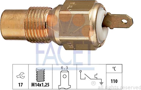 FACET 7.4030 - Sensore, Temperatura refrigerante www.autoricambi360.it