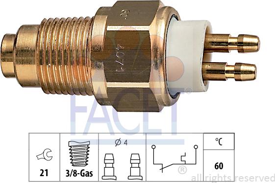 FACET 7.4071 - Sensore, Temperatura refrigerante www.autoricambi360.it