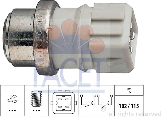 FACET 7.4108 - Sensore, Temperatura refrigerante www.autoricambi360.it