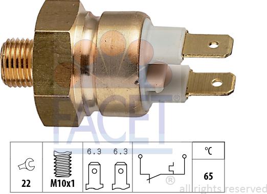 FACET 7.4112 - Termocontatto, Ventola radiatore www.autoricambi360.it